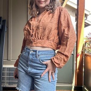 Free people button up blouse